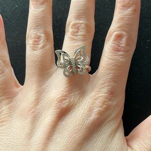 Butterfly ring, Sterling Silver, Size: 7